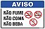 Placa de aviso não fume não coma não beba - Imagem 1