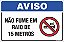 Placa de aviso não fume em raio de  15 metros - Imagem 1