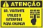 Placa de condomínio sr. visitante utilize o  interfone  para chamar - Imagem 1