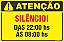 Placa de condomínio silêncio! das 22:00 hs ás 08:00 hs - Imagem 1