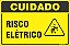 Placa de cuidado risco  elétrico - Imagem 1