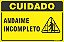 Placa de cuidado  andaime incompleto - Imagem 1