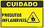 Placa de cuidado produtos inflamáveis - Imagem 1