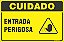 Placa de cuidado entrada perigosa - Imagem 1