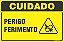Placa de cuidado perigo ferimento - Imagem 1