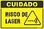 Placa de cuidado risco de laser - Imagem 1