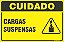 Placa de cuidado cargas  suspensas - Imagem 1