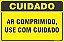 Placa de cuidado ar comprimido,  use com cuidado - Imagem 1