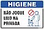 Placa de higiene não jogue  lixo na  privada - Imagem 1