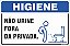Placa de higiene não urine fora da privada. - Imagem 1