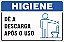 Placa de higiene dê a descarga após o uso - Imagem 1