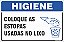 Placa de higiene coloque as estopas  usadas no lixo - Imagem 1