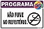 Placa de programa 5s não fume no refeitório. - Imagem 1