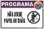 Placa de programa 5s não jogue papel no chão. - Imagem 1
