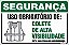 Placa de segurança uso obrigatório de: colete  de alta  visibilidade nesta área trabalhe com segurança. - Imagem 1