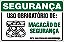 Placa de segurança uso obrigatório de: macacão de segurança nesta área trabalhe com segurança. - Imagem 1