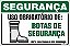 Placa de segurança uso obrigatório de: botas de segurança nesta área trabalhe com segurança. - Imagem 1