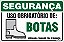 Placa de segurança uso obrigatório de: botas nesta área trabalhe com segurança. - Imagem 1