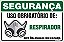 Placa de segurança uso obrigatório de: respirador nesta área trabalhe com segurança. - Imagem 1