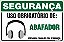 Placa de segurança uso obrigatório de: abafador nesta área trabalhe com segurança. - Imagem 1