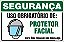 Placa de segurança uso obrigatório de: protetor facial nesta área trabalhe com segurança. - Imagem 1