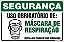 Placa de segurança uso obrigatório de: máscara de respiração nesta área trabalhe com segurança. - Imagem 1