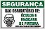 Placa de segurança uso obrigatório de: óculos e mascara  de pintura nesta área trabalhe com segurança. - Imagem 1