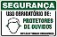 Placa de segurança uso obrigatório de: calçado fechado óculos protetor auricular - Imagem 1