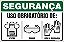 Placa de segurança uso obrigatório de: avental óculos luva de segurança - Imagem 1