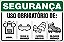 Placa de segurança uso obrigatório de: avental óculos de  segurança protetor  auricular calçado de  segurança - Imagem 1
