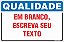 Placa de qualidade em branco, escreva seu  texto - Imagem 1