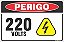 Placa de perigo 220 volts - Imagem 1