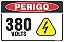 Placa de perigo 380 volts - Imagem 1