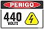 Placa de perigo 440 volts - Imagem 1