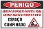Placa de perigo observar procedimentos para entrar neste compartimento - Imagem 1