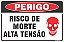 Placa de perigo risco de morte alta tensão - Imagem 1