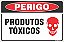 Placa de perigo produtos tóxicos - Imagem 1
