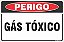 Placa de perigo gás tóxico - Imagem 1