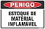 Placa de perigo estoque de material inflamável - Imagem 1