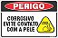 Placa de perigo corrosivo evite contato com a pele - Imagem 1
