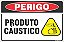 Placa de perigo produto cáustico - Imagem 1