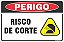 Placa de perigo risco de corte - Imagem 1