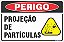 Placa de perigo projeção de partículas - Imagem 1