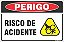 Placa de perigo risco de acidente - Imagem 1