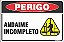 Placa de perigo andaime incompleto - Imagem 1