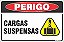 Placa de perigo cargas suspensas - Imagem 1