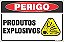 Placa de perigo produtos explosivos - Imagem 1