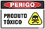 Placa de perigo produto tóxico - Imagem 1