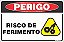 Placa de perigo risco de ferimento - Imagem 1