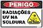 Placa de perigo radiações  uv na  soldura - Imagem 1